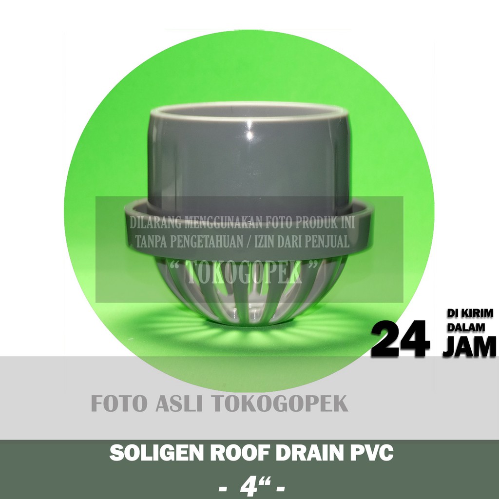 SOLIGEN ROOF DRAIN PVC 4&quot; - SARINGAN TALANG AIR ATAP 4 inch