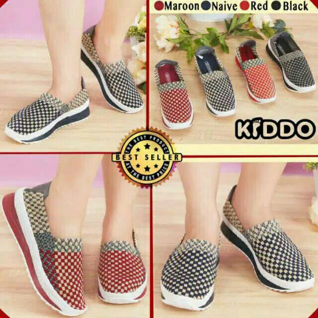 ORIGINAL Sepatu Rajut KIDDO W015 WEDGES