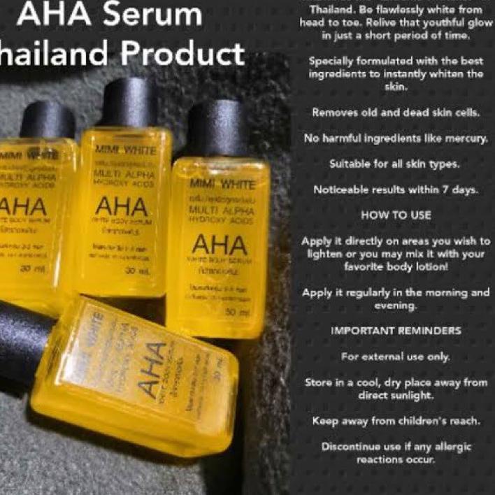 ♦ {LOT TERBARU} AHA MIMI WHITE SERUM / MIMI WHITE AHA WHITENING SERUM / AHA LOTION ➭