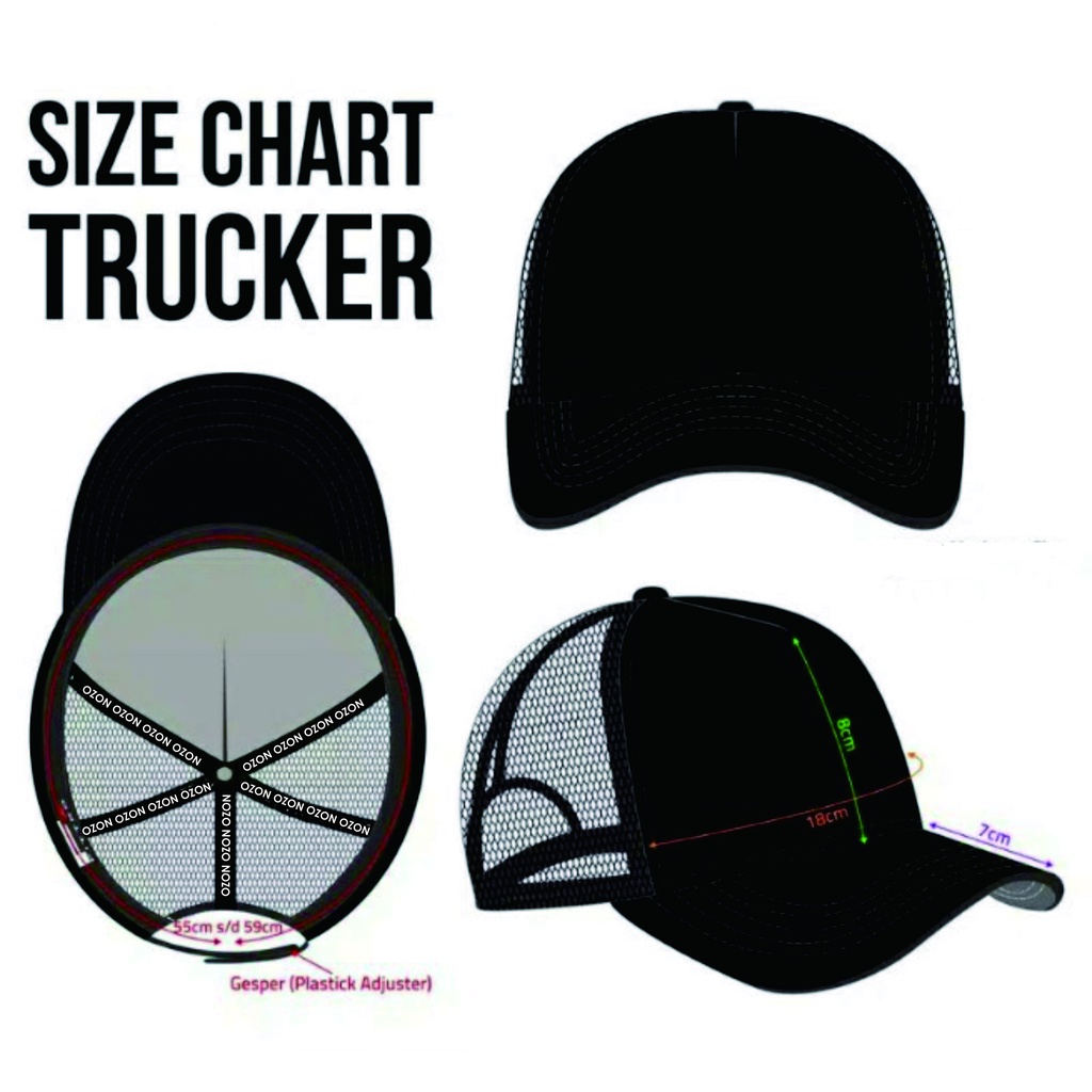 Topi Trucker jaring hat NDAZMU! polos custom indonesia pria wanita