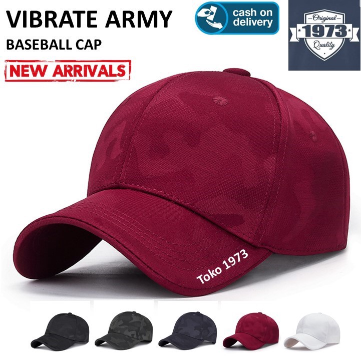 Baseball cap : VIBRATE ARMY - Topi Baseball Topi Sport Topi Snapback Topi pria