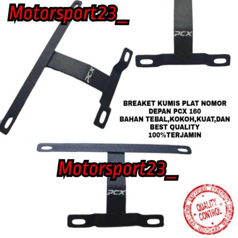 Kumis plat nomor depan PCX 160 Breket plat nomor PCX 160 Dudukan plat motor