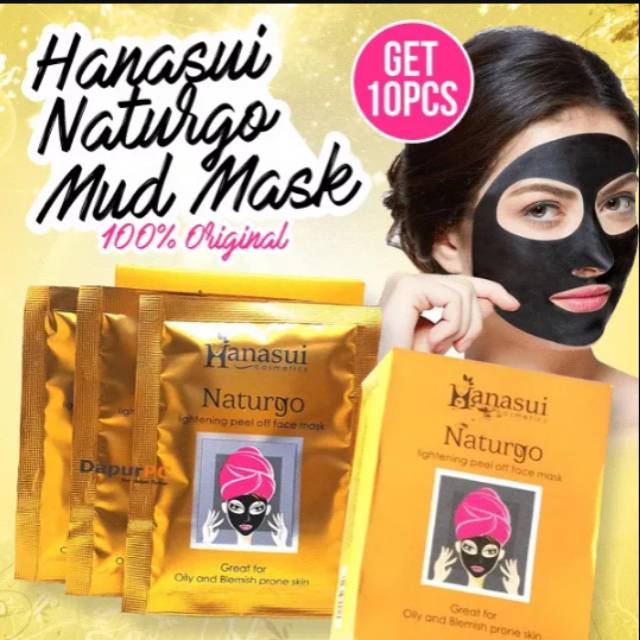 Get 10.pcs /  masker naturgo hanasui bpom oren