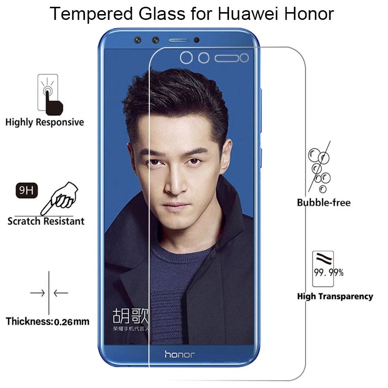 Pelindung Layar Tempered Glass Untuk Huawei Honor 7 8 Pro 7s Honor 10 Lite V9 Play View 10 Honor 9 Lite Light