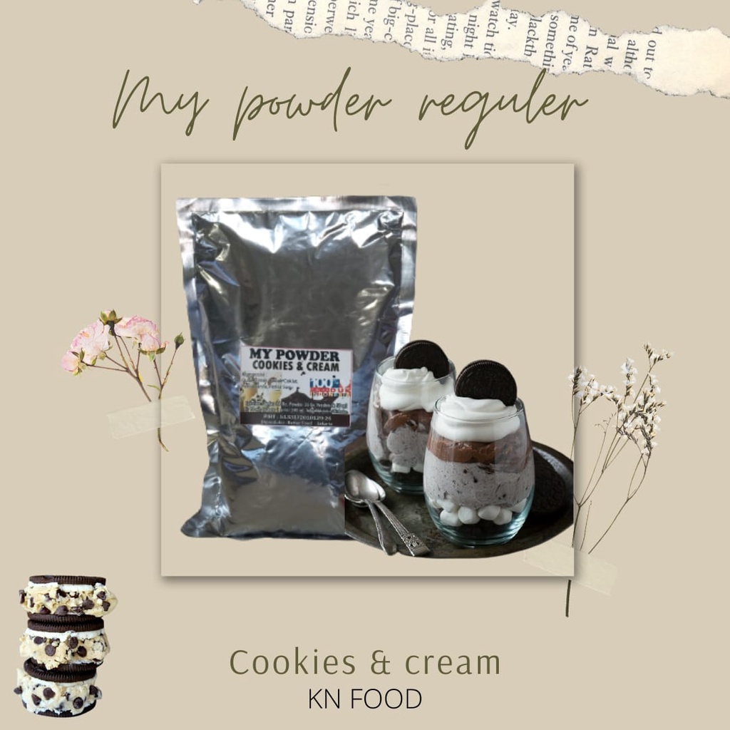 

Bubuk Minuman Cookies and Cream / Powder 1KG / My Powder Cookies & Cream 1000gr