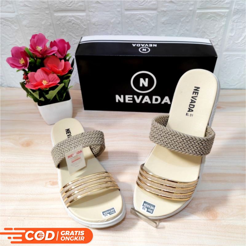 sandal flat wanita sendal wanita slop ringan sandal cewek NV SL1