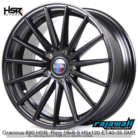 VELG MOBIL HSR GRACIOUS RING 18 LEBAR 8/9 BELANG untuk BMW MINI COUNTRYMAN VW TOUAREG RING 18