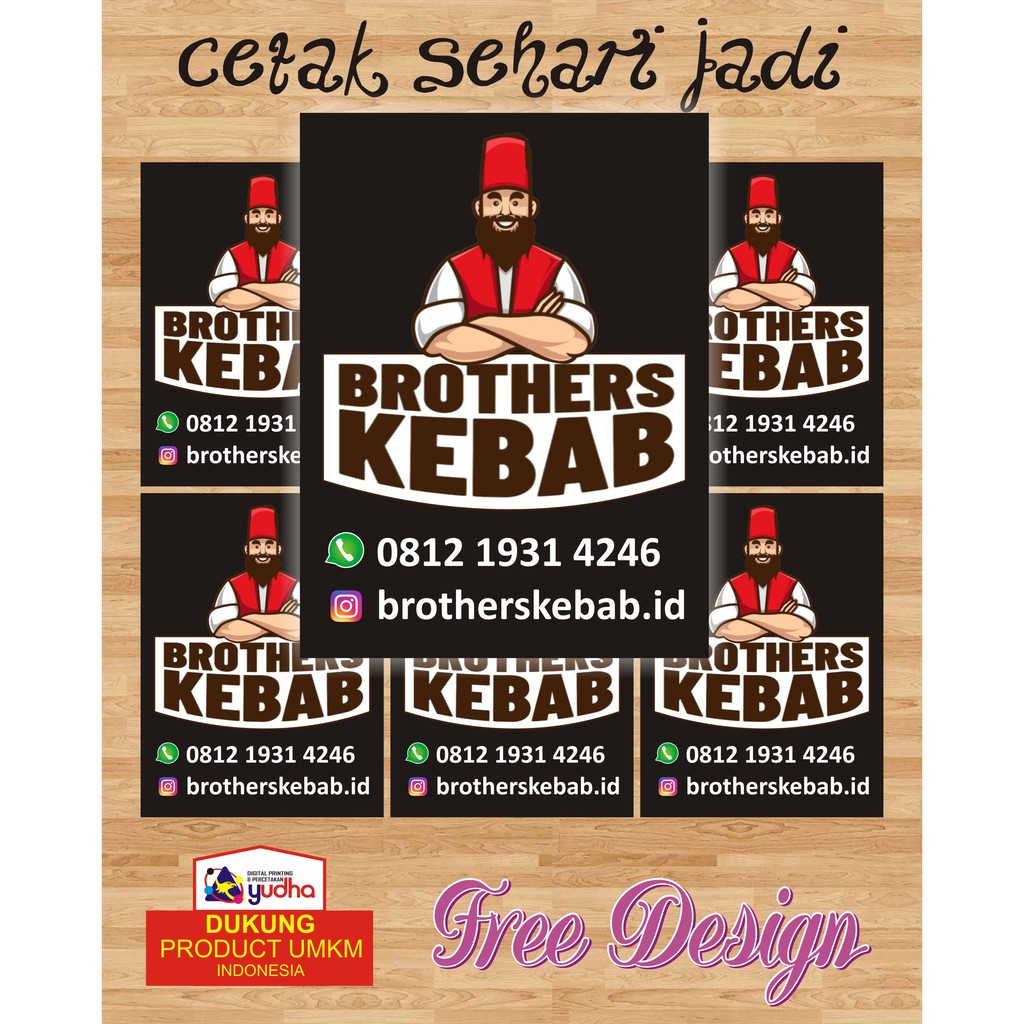 

Cetak Stiker A3+ Print + Cutting Stiker Chromo Kromo, Design bebas. Stker label kemasan produk