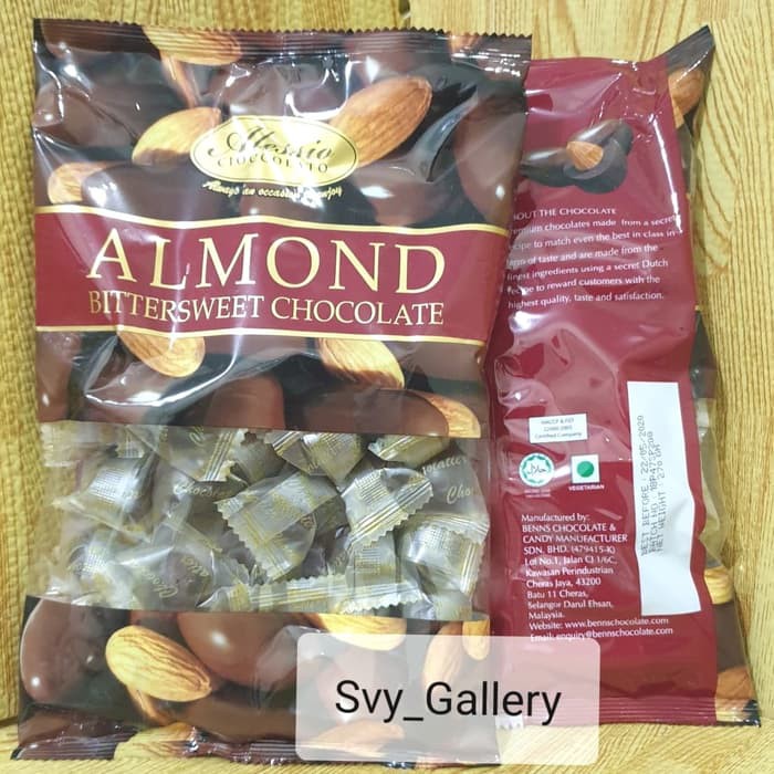 Chocolate Beryl's ALMOND Bittersweet Chocolate Bar 100g Coklat ...