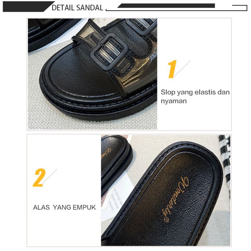 Sendal Wanita Sandal Selop Sendal Jelly Sandal Wanita Rumah Sendal Empuk l 1997-2