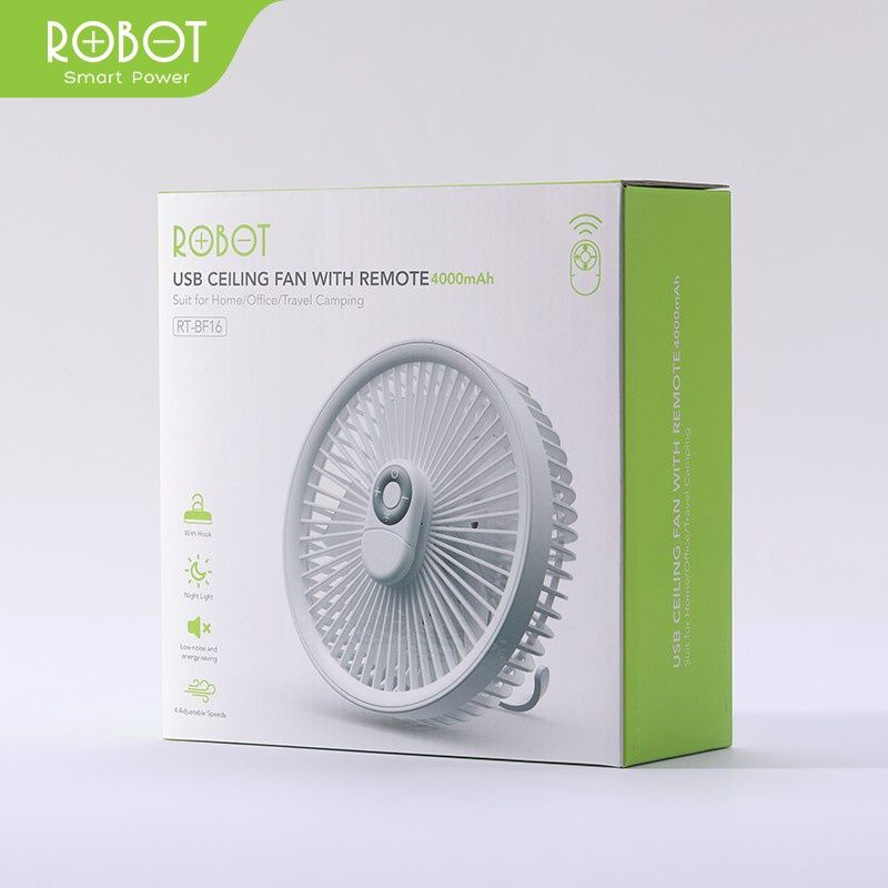 Robot RT-BF16 Kipas Portabel Remote Control USB Mini Fan