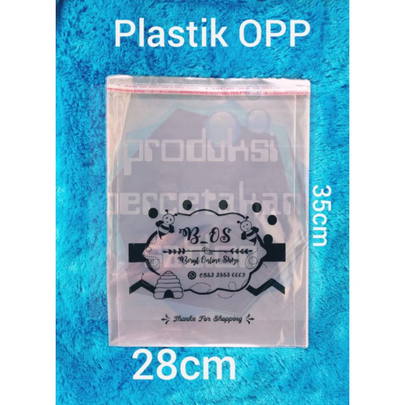 

Cetak plastik sablon plastik OPP ukuran 28 x 35