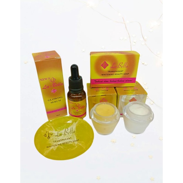 PAKET LA BELLA ORIGINAL 4in1 // Paket La Bella ( Serum + Sabun + Cream Siang + Cream Malam )