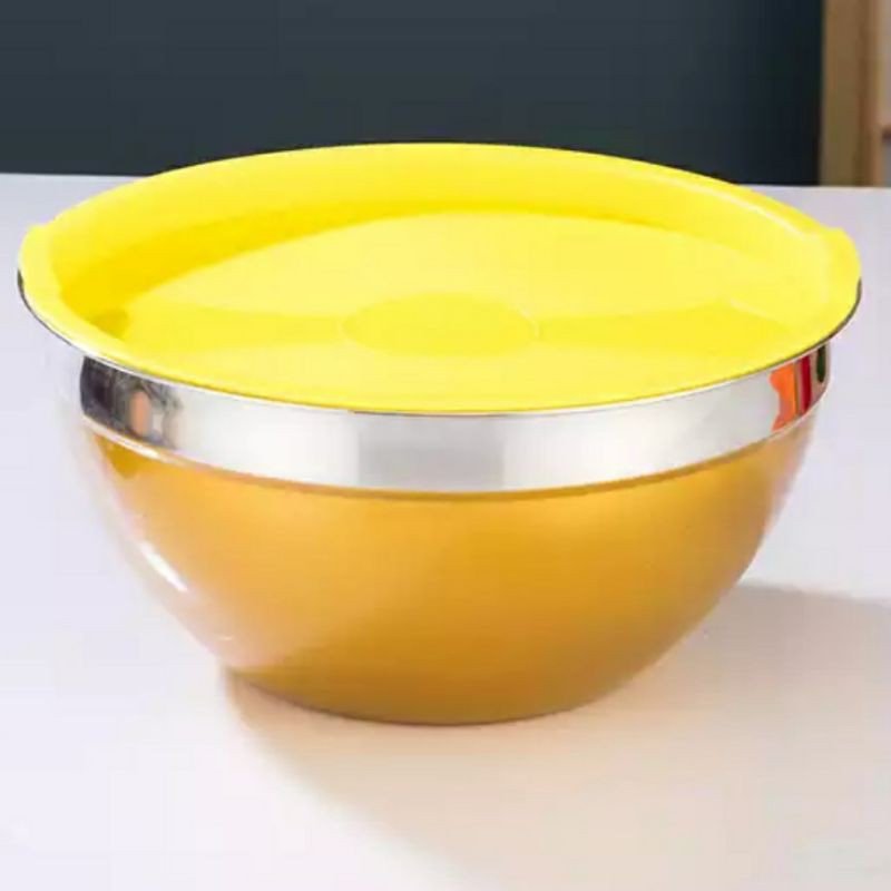 Mixing Bowl Sets Warna 7 IN 1 / Mangkok Baskom Adonan Stainless