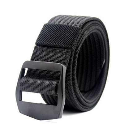 [TOSERBA_EMAK] - Rhodey Sabuk/Tali Ikat Pinggang Canvas Tactical Belt - F1077 - Black