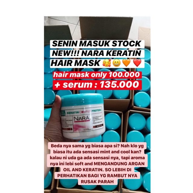 Nara Keratin Hair Mask Only Shopee Indonesia