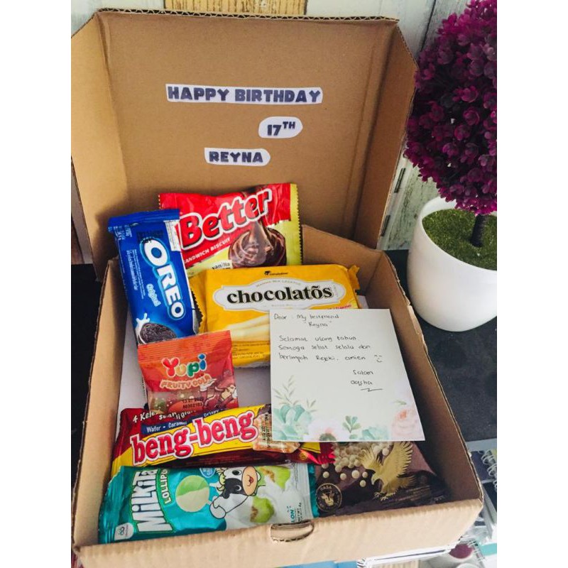 snack box custom/kado ultah/kado wisuda