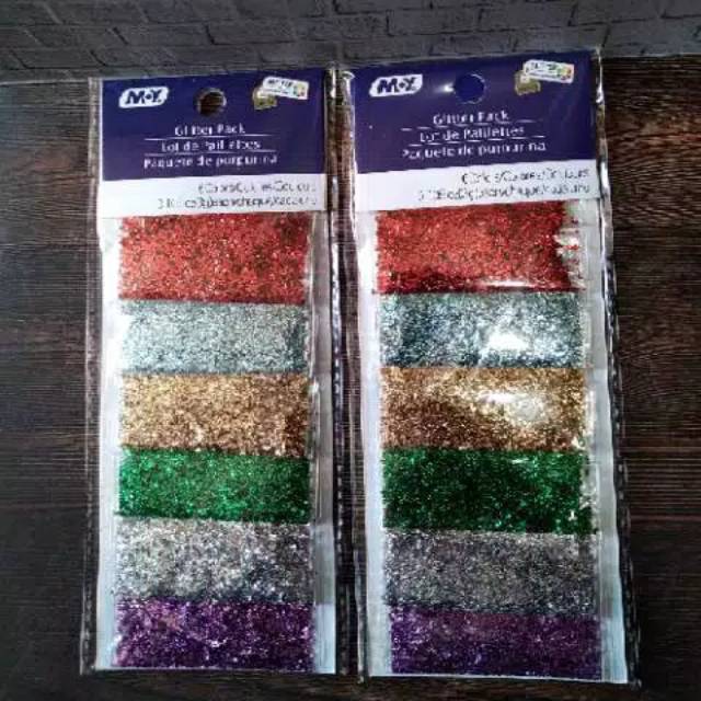 

Gliter Bubuk Warna Warni ada 6Warna (1Pack)