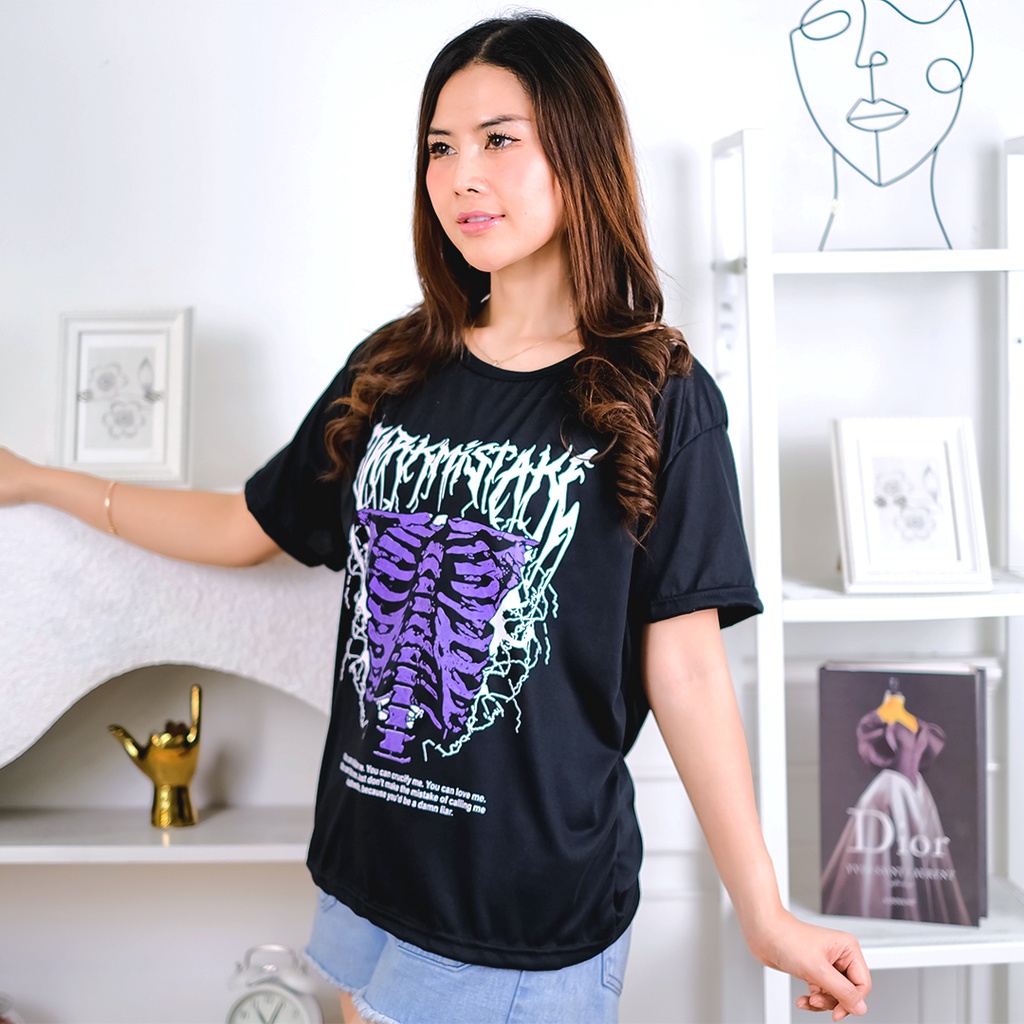 AFI - EC - Kaos Oversize Wanita Dark Mistay (LD 106, P 65)