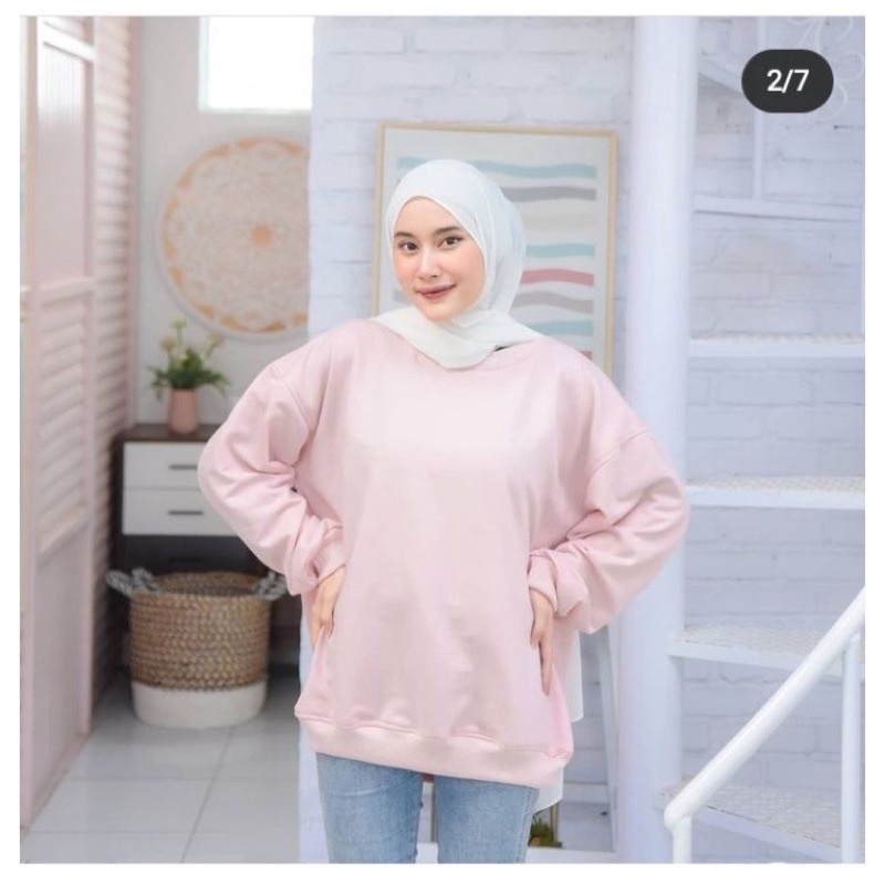 SWEATER WANITA OVERSIZE BASIC LD 130 XXL