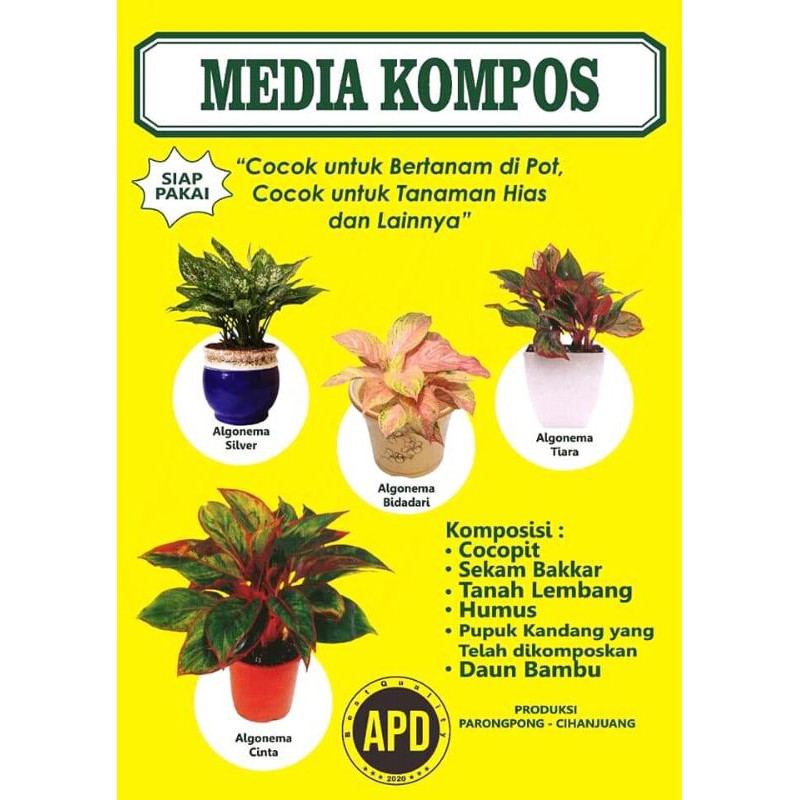 Pupuk bunga media kompos dan pupuk kandang