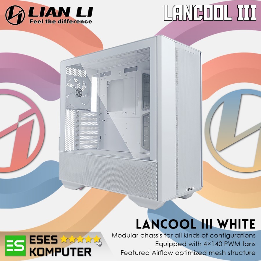 Case LIAN LI LANCOOL III WHITE | ATX | 4X 140MM FAN | TYPE C