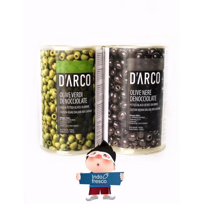 

Buah Zaitun Olive Dalam Air Garam Darco- Pitted Olives In Brine 4100g ---Termurah---