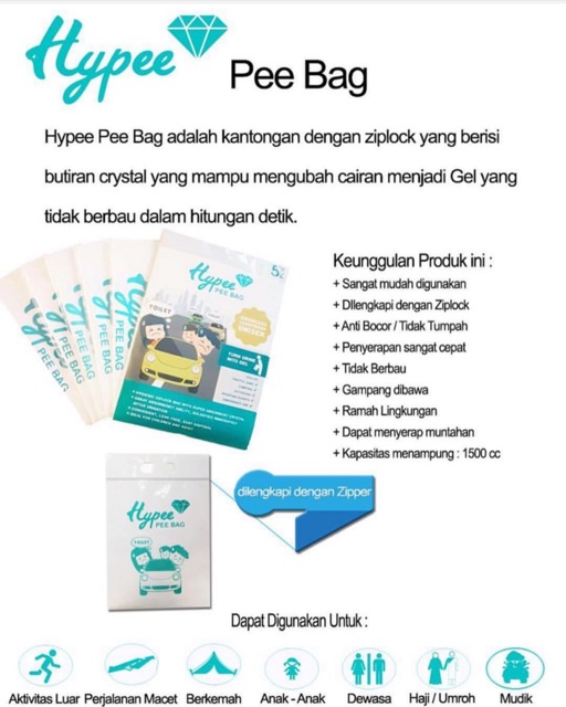 Hypee Pee Bag - Kantong Pipis