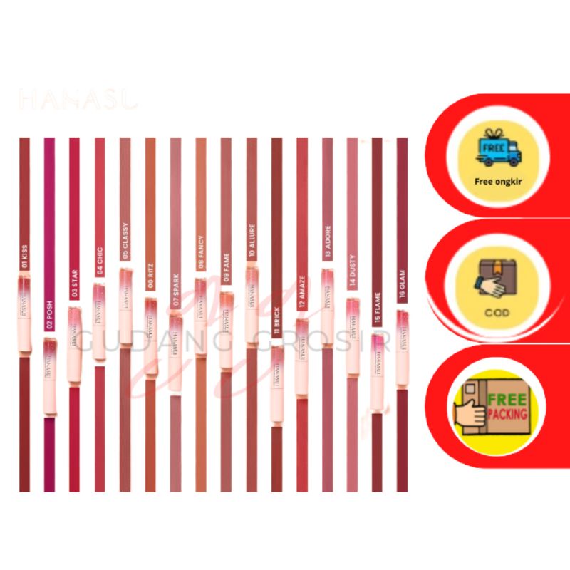 HANASUI MATTEDORABLE LIPCREAM MATTE / LIPCREAM HANASUI / HANASUI LIPCREAM