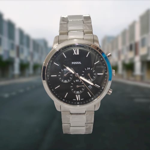 Jam Tangan Pria FOSSILL FS5384  FS 5384 Stainless Stell Original Garansi Resmi Free Battery Cadangan