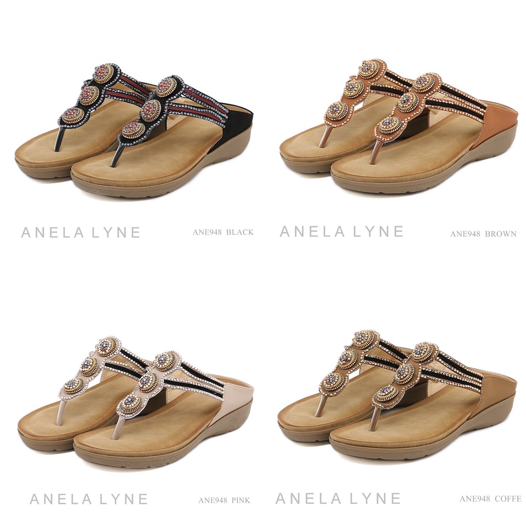 SEPATU WEDGES SLOP SANDAL ANELA LYNE SAMMY ANE948