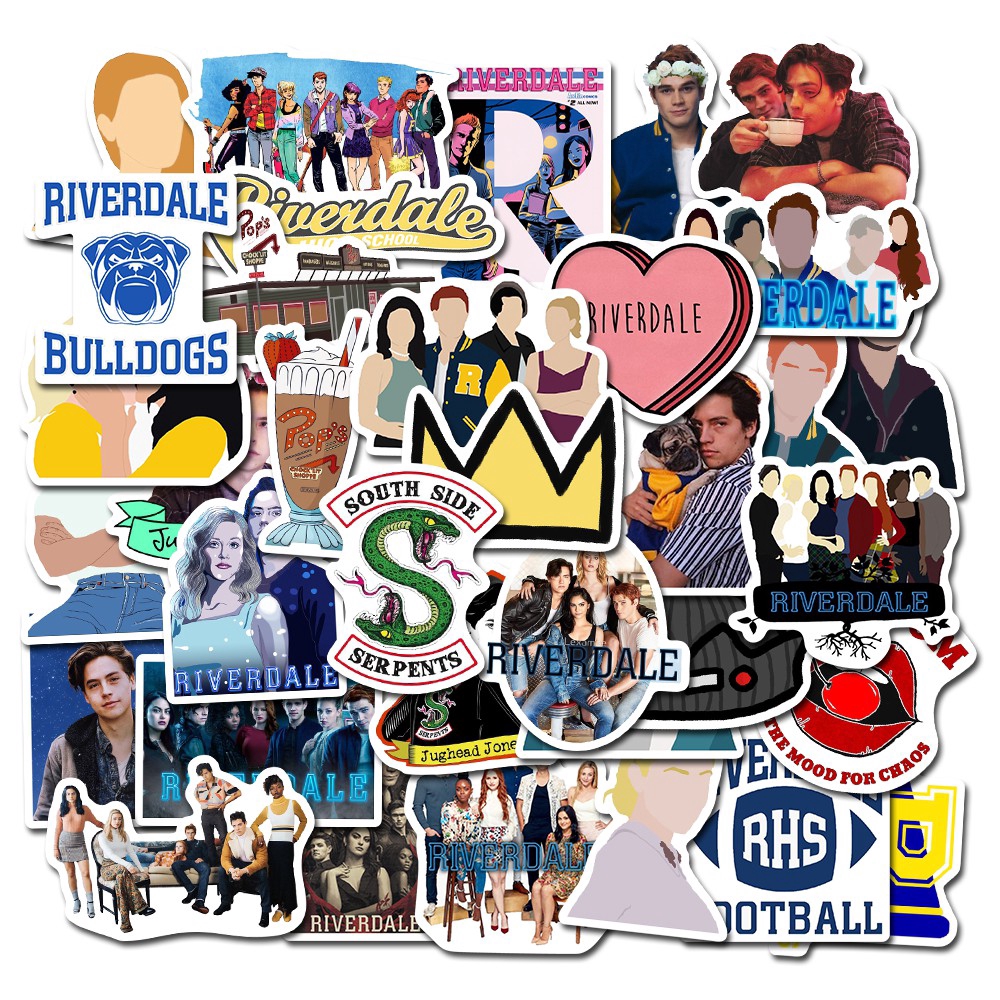 50pcs Diy Riverdale Waterproof Tv Picture Stickers For Mobile / Laptop / Suitcase