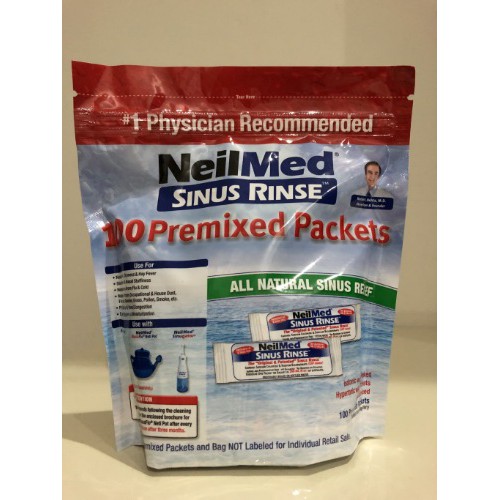 Neilmed Sinus Rinse packs premix 100 pc cuci hidung sinusitis Terapi Sinus Neilmed Premix