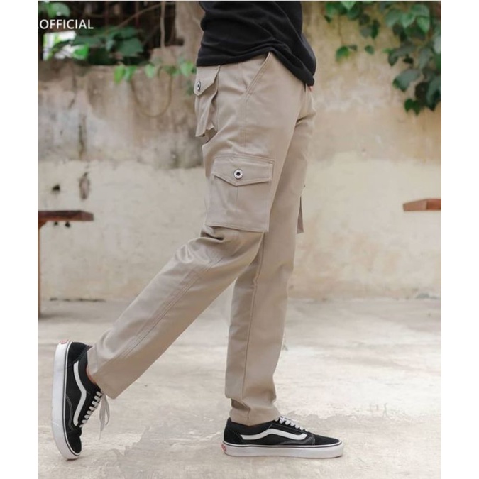 CELANA CARGO PRIA CREAM SLIMFIT / SIZE BIG LENGKAP/ CELANA GUNUNG / CELANA PDL PRIA / CELANA HYPE BEST MODERN / CELANA GUNUNG MODERN DAN TERBARU / BISA BAYAR DI TEMPAT / LEOPED.ID