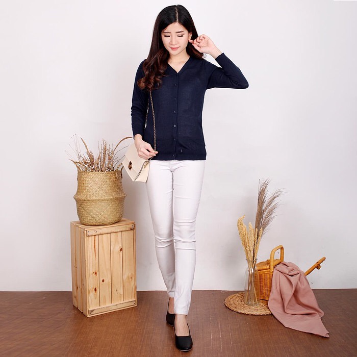 Basic Cardigan Rajut Wanita Cotton Premium / Cardigan Basic Premium / Cardigan Wanita / Sweater Rajut Wanita