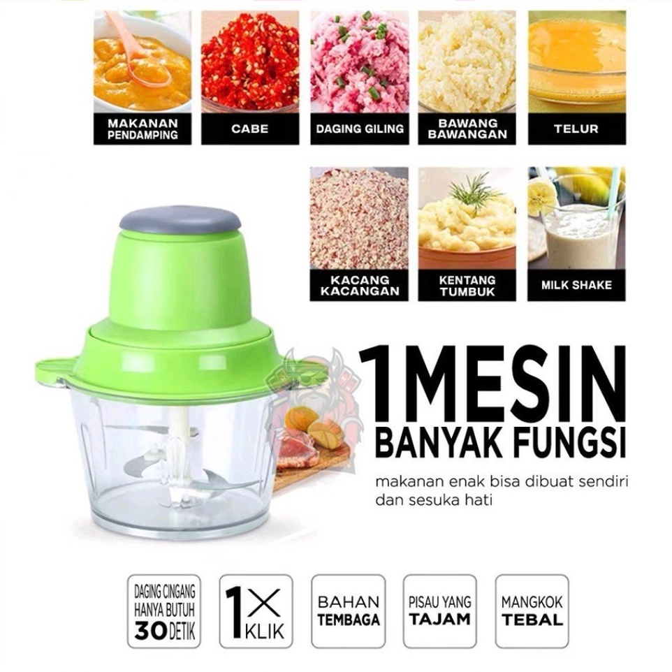 MKC 129 Blender Daging 2.1 L Multifungsional Blender Chopper Elektrik 4 Pisau