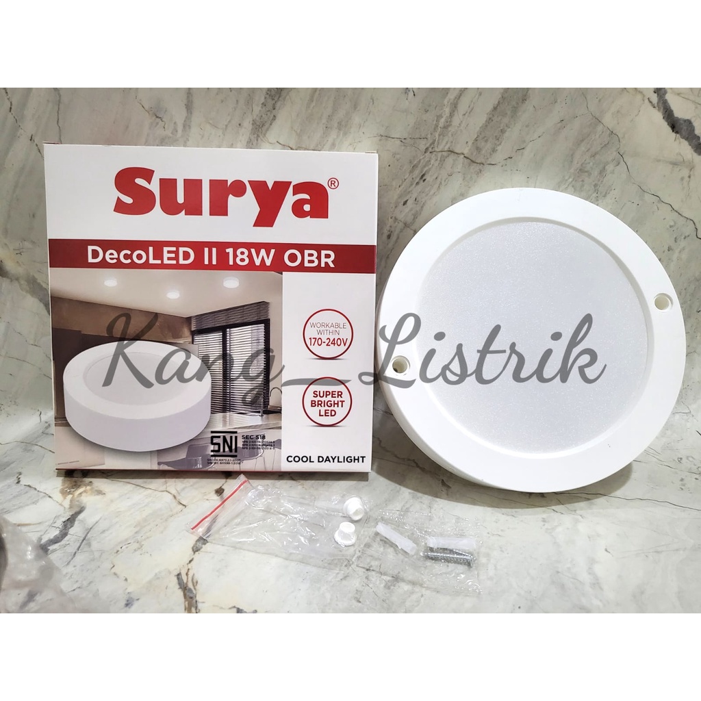 Lampu LED Panel Surya DecoLED 18W / Surya DecoLED 18W BULAT OUTBOW