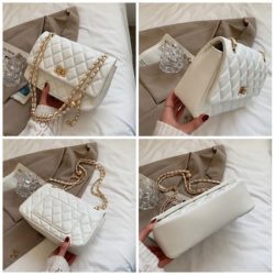 GI 90457 (BIG, SMALL) RISCE TAS SELEMPANG BLACK WHITE  IMPORT WANITA CEWEK PEREMPUAN JAKARTA BATAM JT