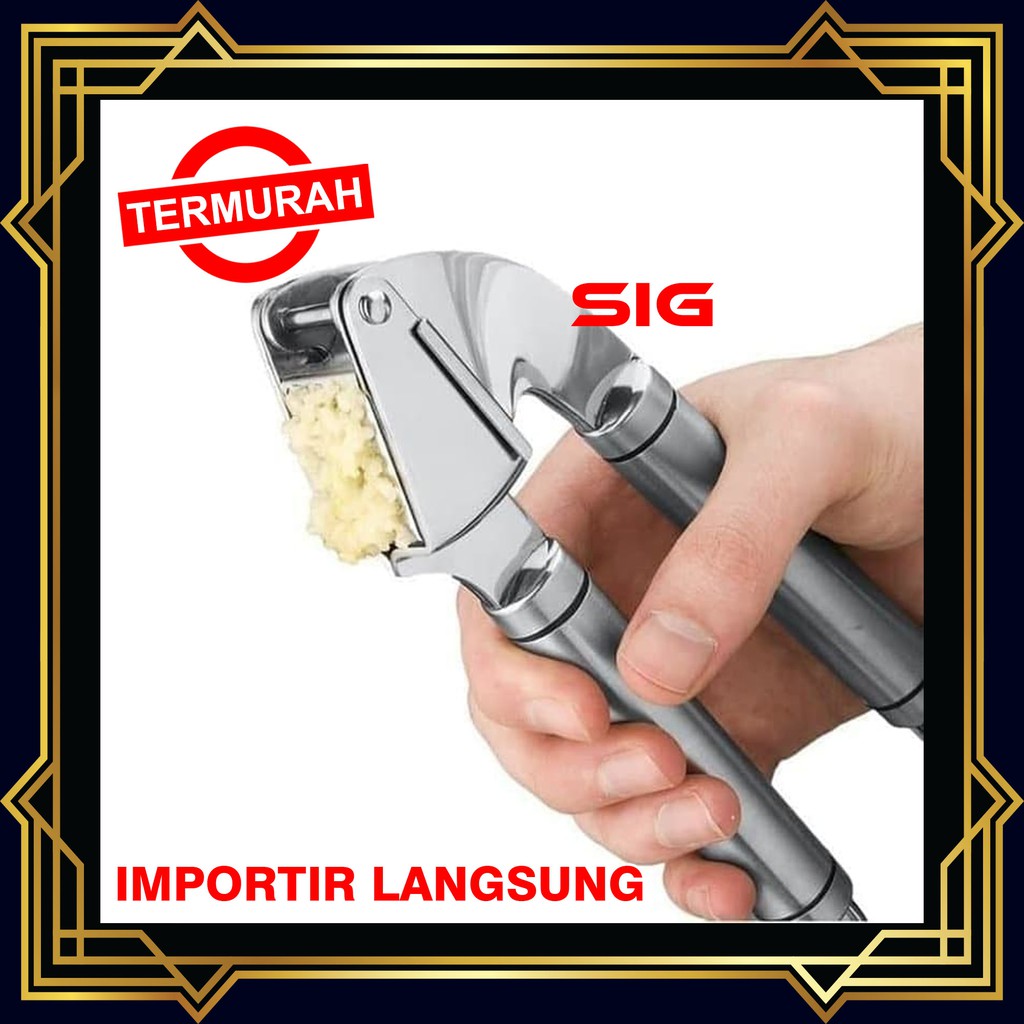 ES544 Alat penghancur Bawang stainless Garlic press