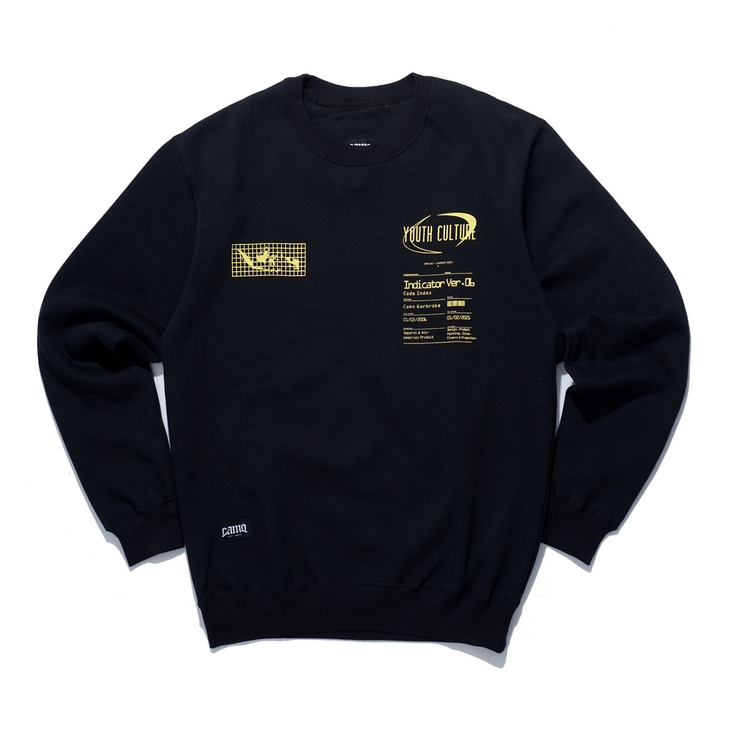 CAMO WARBROKE | SWEATER CREWNECK 7093 BLACK