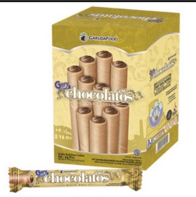 

Gery Chocolatos coklat stick isi coklat astor CHOCOLATOS 150gr ( isi 24pcs / box ).