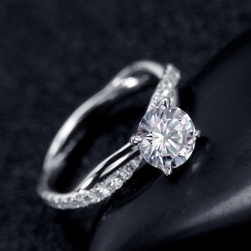 perak asli 925 cincin Wanita Rose Wanita Merah Fashion Perhiasan