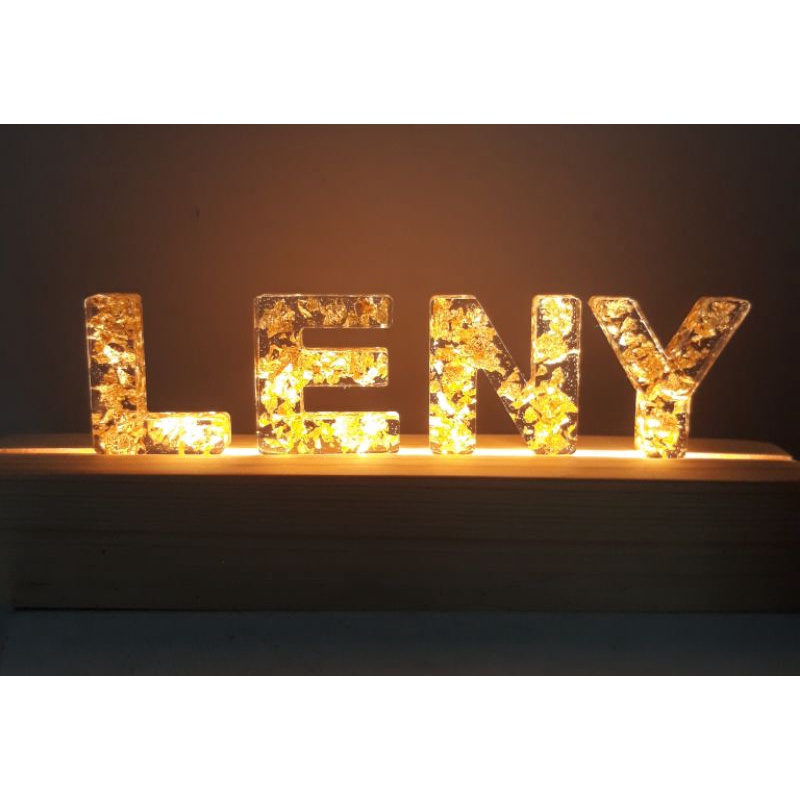 Lampu Nama Resin Hiasan Lampu Kamar dan Meja