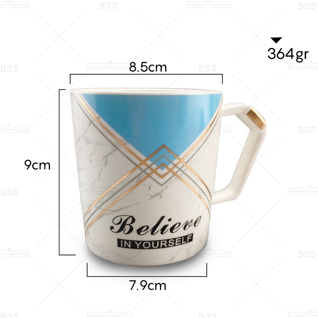 Cangkir Mug 350ml Keramik Motif Gelas minum Lucu Aesthetic High Quality Ceramic