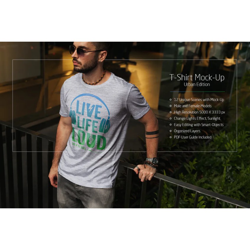 Pro T-Shirt Mock-Up Urban Edition - Creative Marketid-1