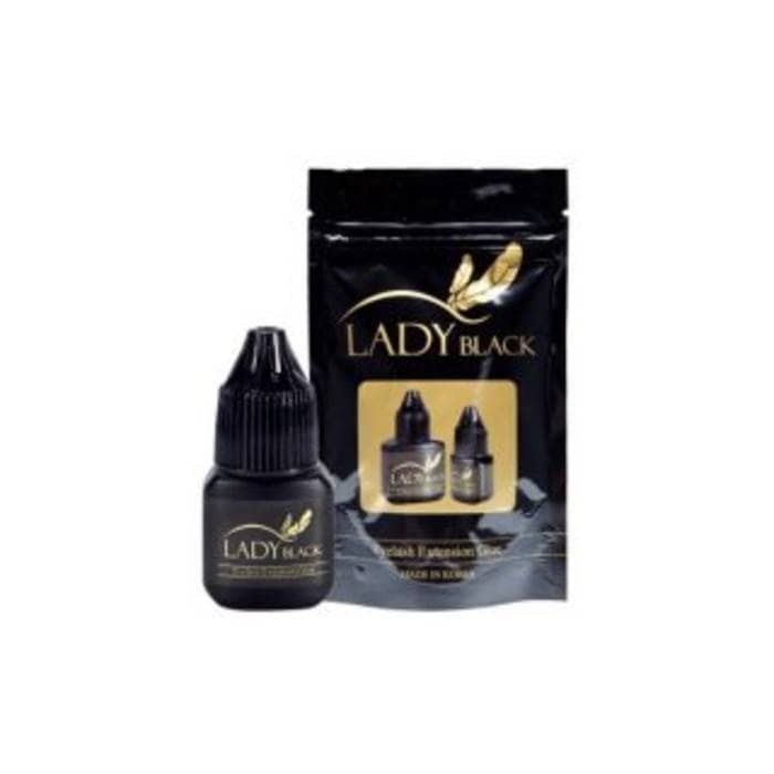 Lady black glue for eyelash extension with POUCH