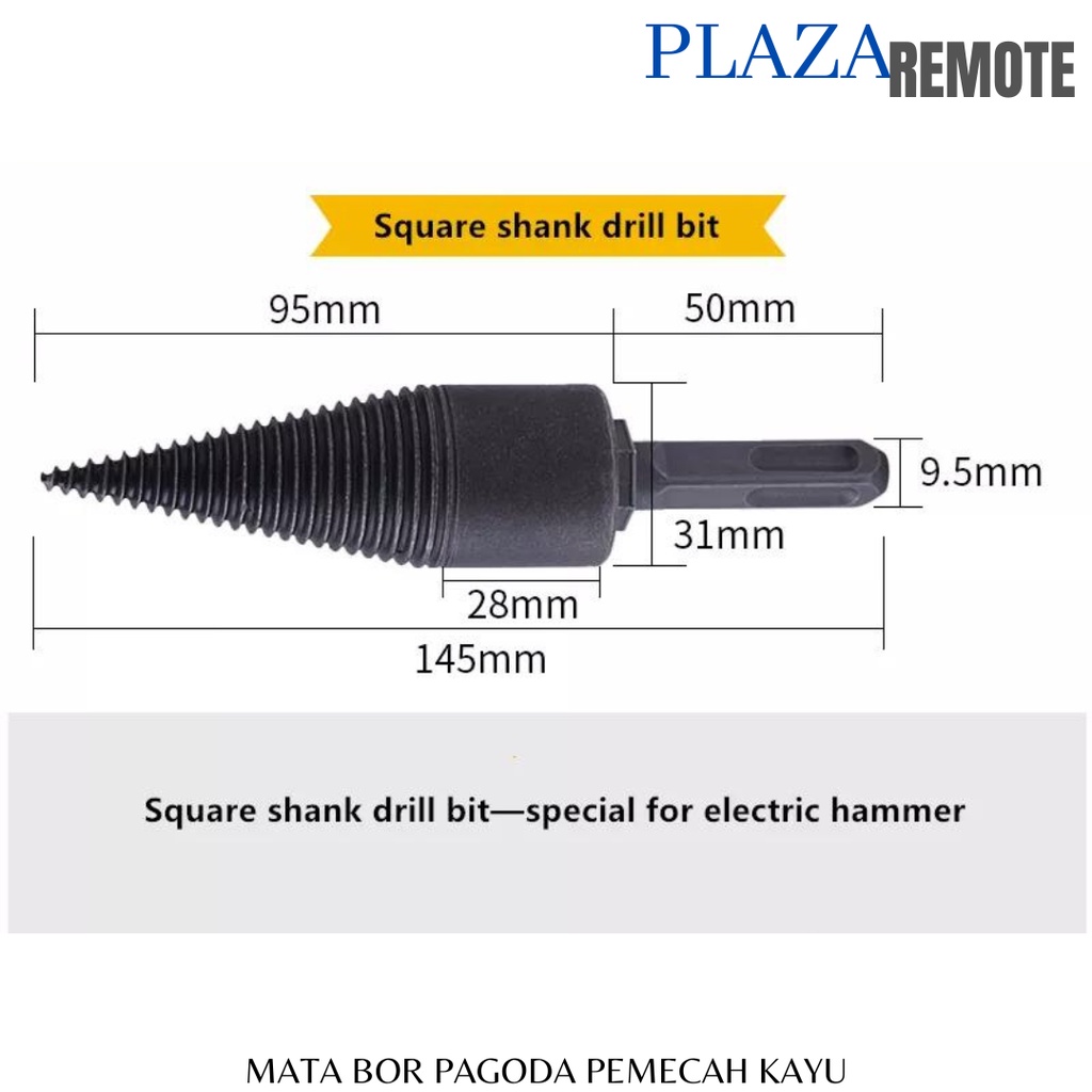 MATA BOR PEMBELAH KAYU PAGODA 33 MM BATANG HEX SDS 3IN1