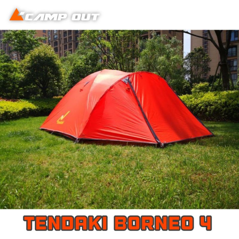 tendaki Borneo 4 | Tenda dome termurah  | Tenda camping | Tenda dome double layer 4 orang PU3000mm