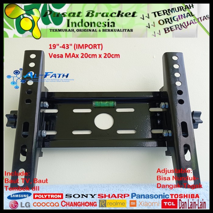 Bracket TV SONY 19 s/d 43 inch IMPORT QUALITY Garansi 100% cocok