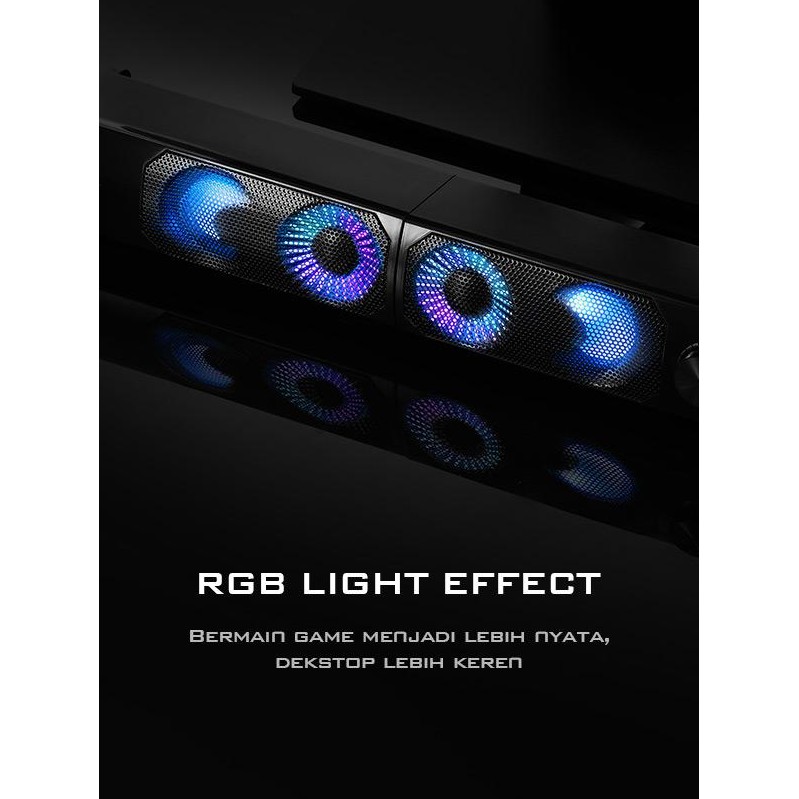 NA - Soundbar Gaming 2 in 1 Robot Speaker Aktip LED RGB Stereo rs300